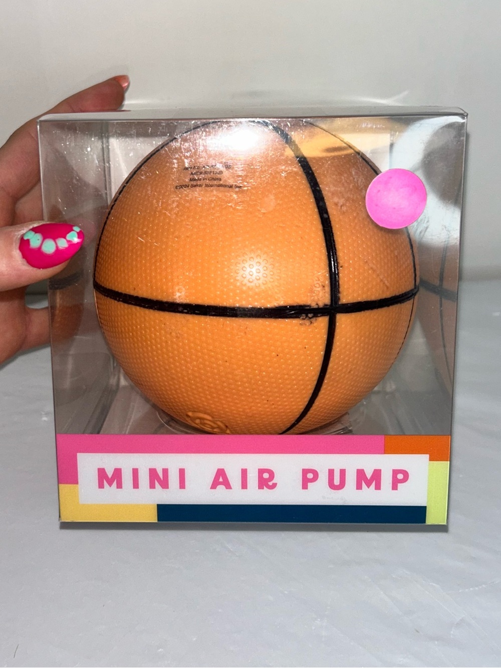 Mini Air Pump for inflatable toys fun Basketball design